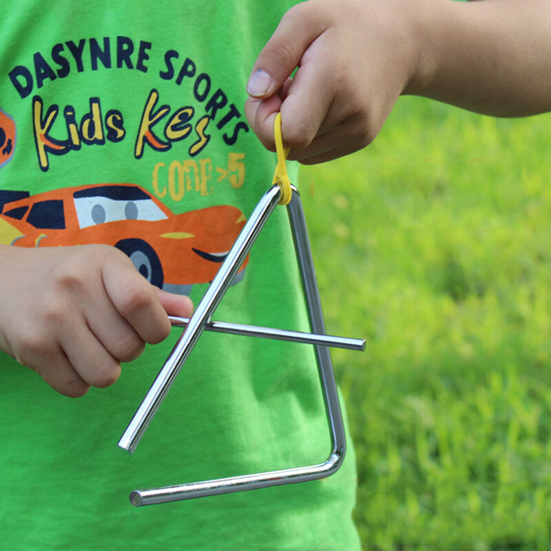 เด็กทารกสามเหลี่ยมเหล็กตีเครื่องดนตรีเด็กการศึกษาของเล่น