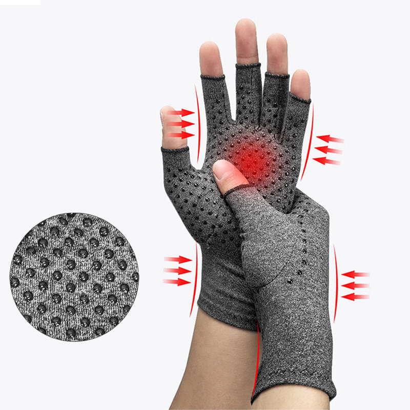ถุงมือข้ออักเสบรูมาตอยด์การบีบอัดมือถุงมือสำหรับแม่เหล็กAnti-Arthritis Health OsteoarthritการบีบอัดTherapyถุงมือ