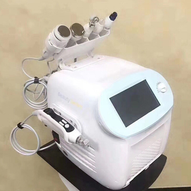 Máquina 6 en 1 de hidrodermoabrasión, pulverizador de agua Facial, hidroexfoliación RF ultrasónica, biofotón, dermoabrasión, Lifting de la piel