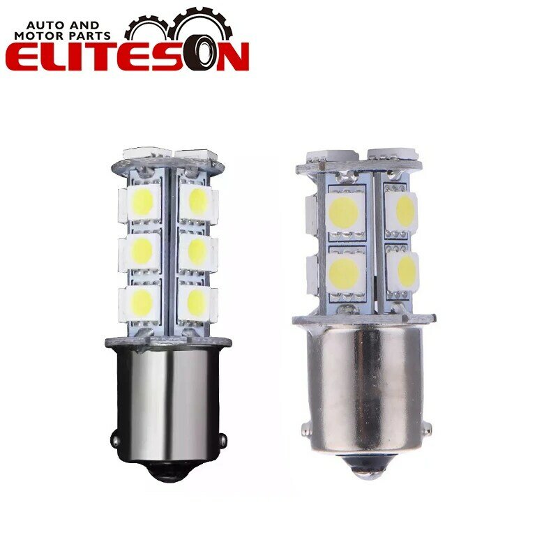 Eliteson S25 BA15S 1156 18smd مصباح LED للمكابح أضواء للسيارة 12 فولت 5050 وقف المصابيح الخلفية 13 SMD P21W الأبيض وقوف السيارات لمبات
