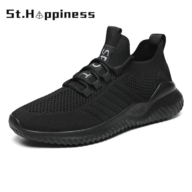 Мужские сетчатые кроссовки на шнуровке, легкие дышащие кроссовки, повседневная обувь для бега, большие размеры, лето 2021