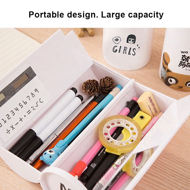 NBX newmebox China's most popular pen box creative school pencil cases with calculator glasses stationery.Students to use Black