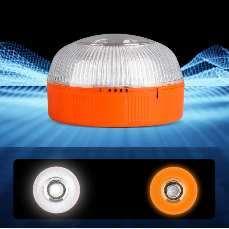 Luz de emergência v16 homologado dgt carro aprovado beacon de emergência luz recarregável indução magnética luz estroboscópica