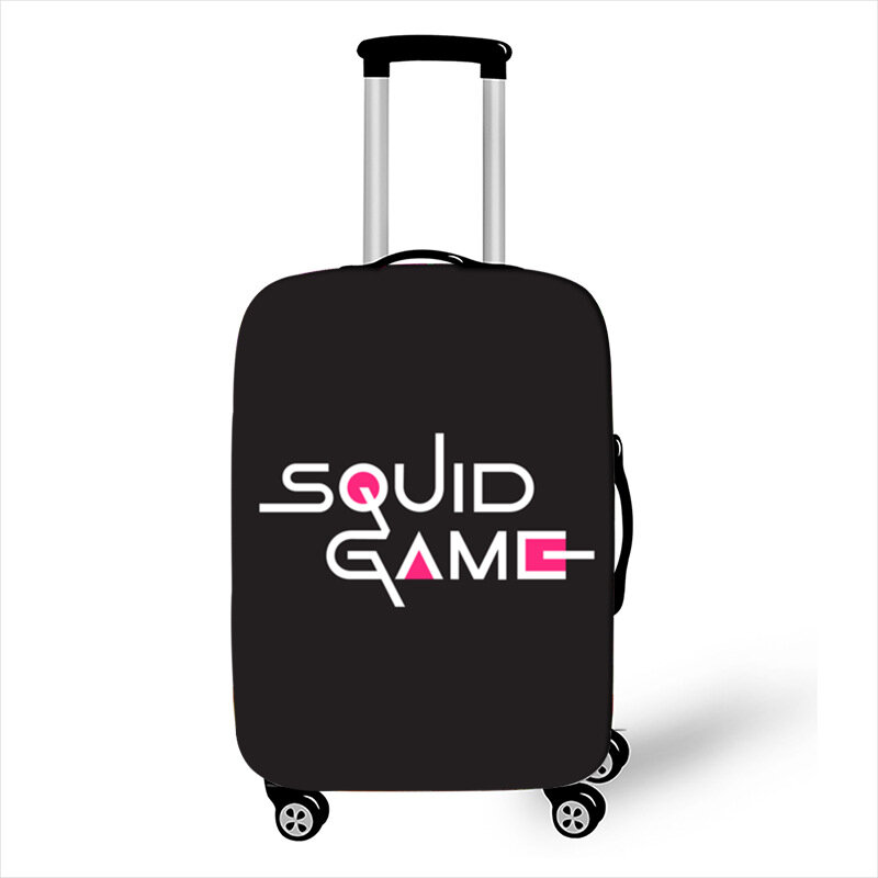 Housse de valise en cuir épais et élastique, en Spandex imprimé, pour jeu de calmar, à la mode, peut être envoyée au nom