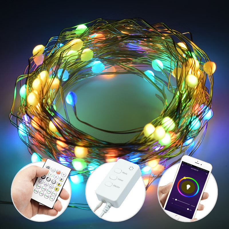 Lonsonho Tuya Smart Wifi 2022 Новогоднее и Рождественское украшение 2021 Декор светодиодные сказочные огни для дома совместимые с Alexa Google Home