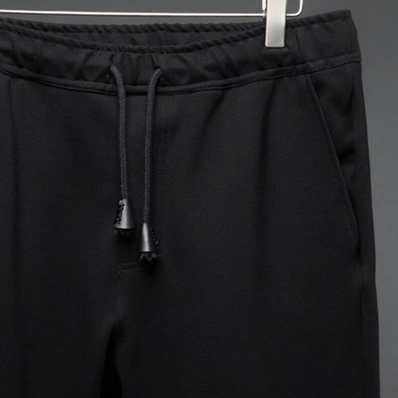 Мужские повседневные спортивные длинные брюки-карандаш с завязкой на талии и карманами на щиколотке для фитнеса