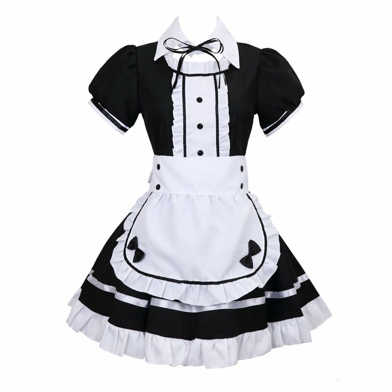REED frauen Cosplay Französisch Schürze Maid Kostüm Phantasie Kleid