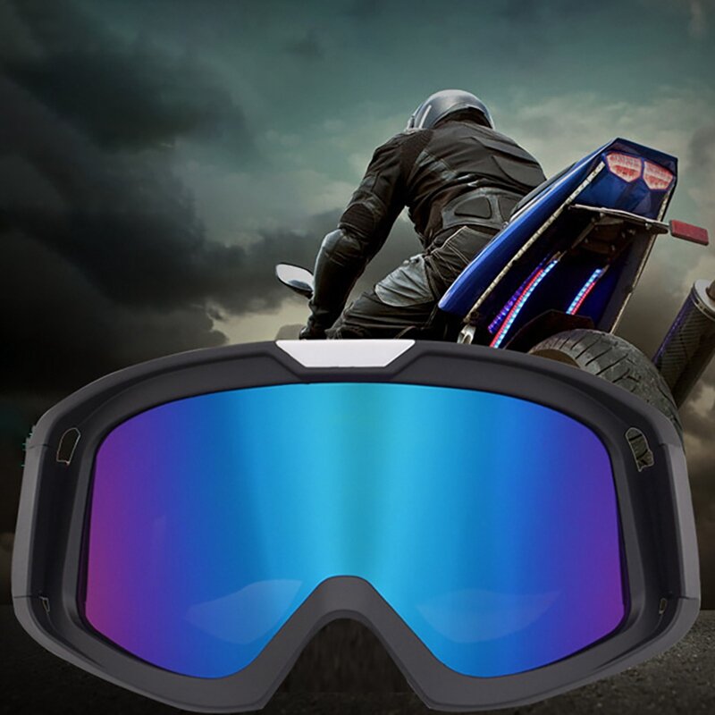 Occhiali da ciclismo UV400 antivento regolabile traspirante sport protettivi all'aperto moto casco da equitazione occhiali occhiali