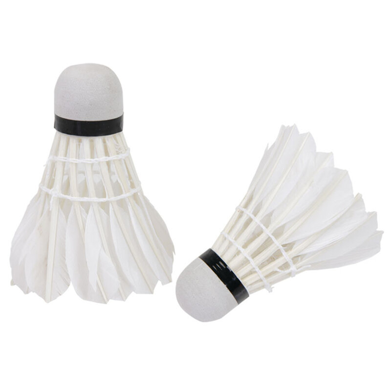 12 sztuk/zestaw wysokiej jakości lotki do badmintona Badminton z gęsich piór piłki Outdoor Sports Badminton akcesoria trwałe