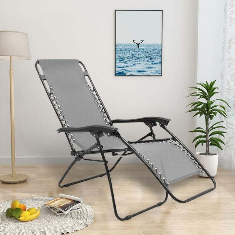 Кресло для отдыха из дышащей прочной ткани, сменный тканевый чехол, подушка для шезлонга, поднятая кровать для сада и пляжа # 4O