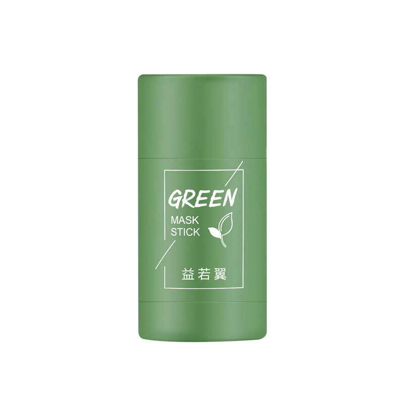 Green Tea Cleansing Solid Mask Purifying Clay Stick Mask Oil Control Anti-Acne Eggplant Skin Care Whitening Care Face