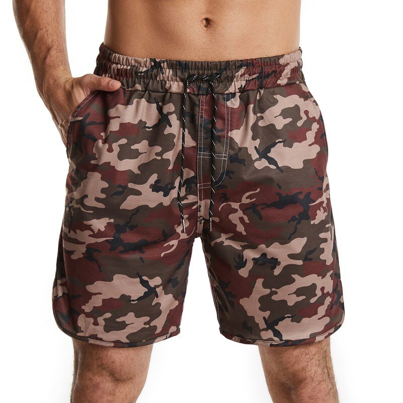 2021 novo verão fresco dos homens venda quente respirável casual exercício calções de marca masculina camuflagem confortável praia roupa interior masculina