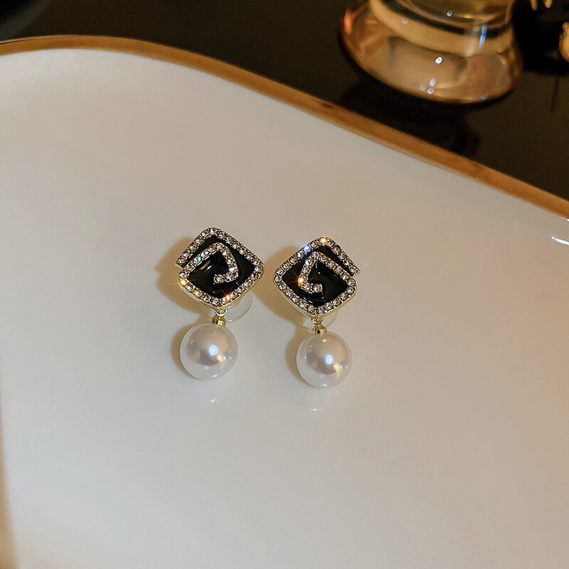 925 silber Nadel Zirkon Blume Perle Verzierte Ohrringe Für Frauen Französisch Luxus Elegante Süße Kleine Exquisite Schmuck Zubehör