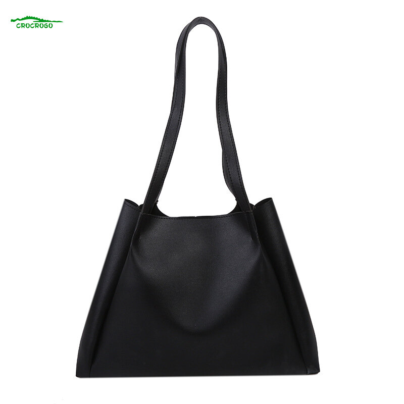Brand Ladies Fashion New PU Texture One Shoulder Handbag 2 Composite Large Capacity Leisure Shopping Beach Tote Bag