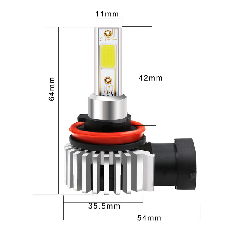 Faros LED Turbo Mini para coche, lámpara antiniebla, 80W, 20000LM, 12V, 24V, para Moto, H7, H4, H11, H1, H8, H9, 9005, HB3, 9006, HB4, 9012, novedad