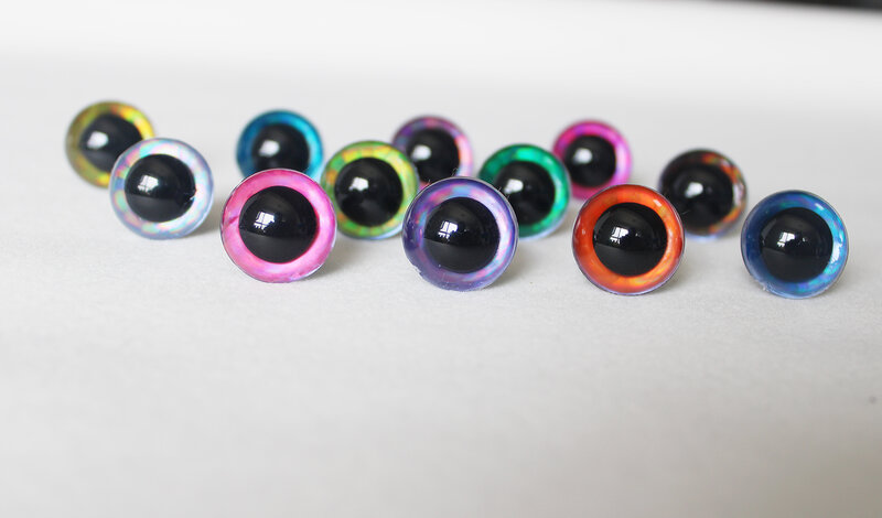 500 pces coloridos 14mm-30mm redondos olhos de brinquedo colorido segurança boneca olhos para diy CRAFT--D12