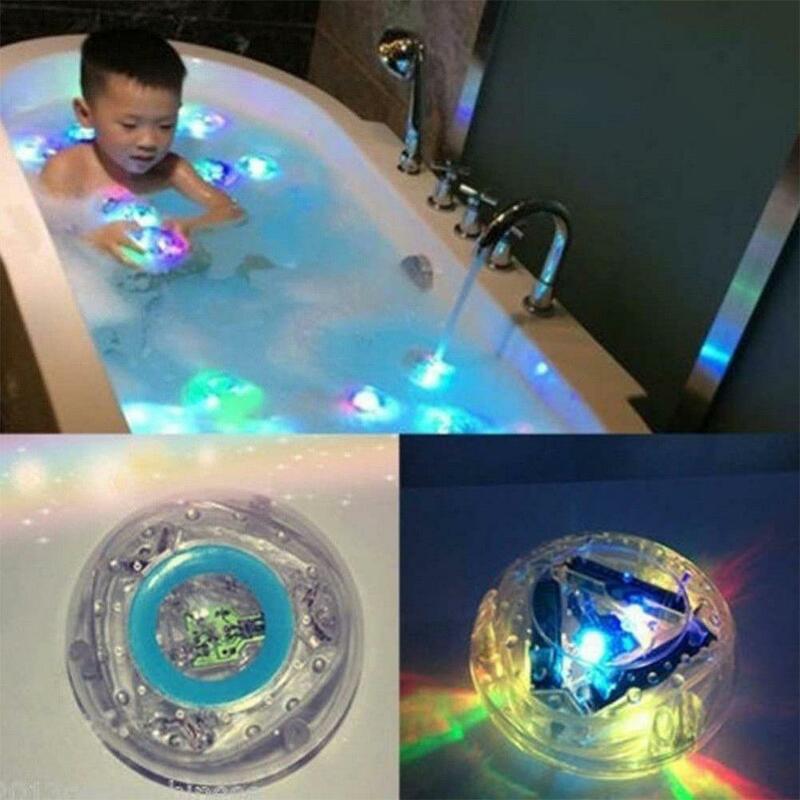 Детская игрушка для купания со светодиодсветильник кой, прочная водная плавающая красочная светодиодная игрушка для купания малышей
