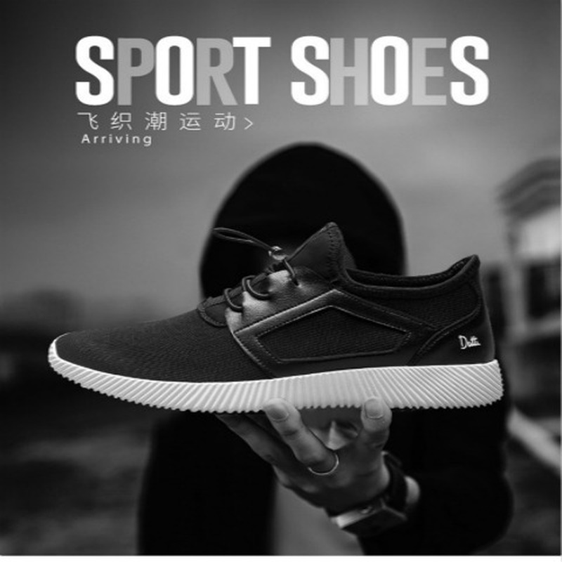 Sneakers Pria Fashion Sepatu Kasual Jaring Sepatu Pria Lac-Up Sepatu Vulkanis Ringan Sneakers Jalan Kaki Hitam Zapatillas Hombre