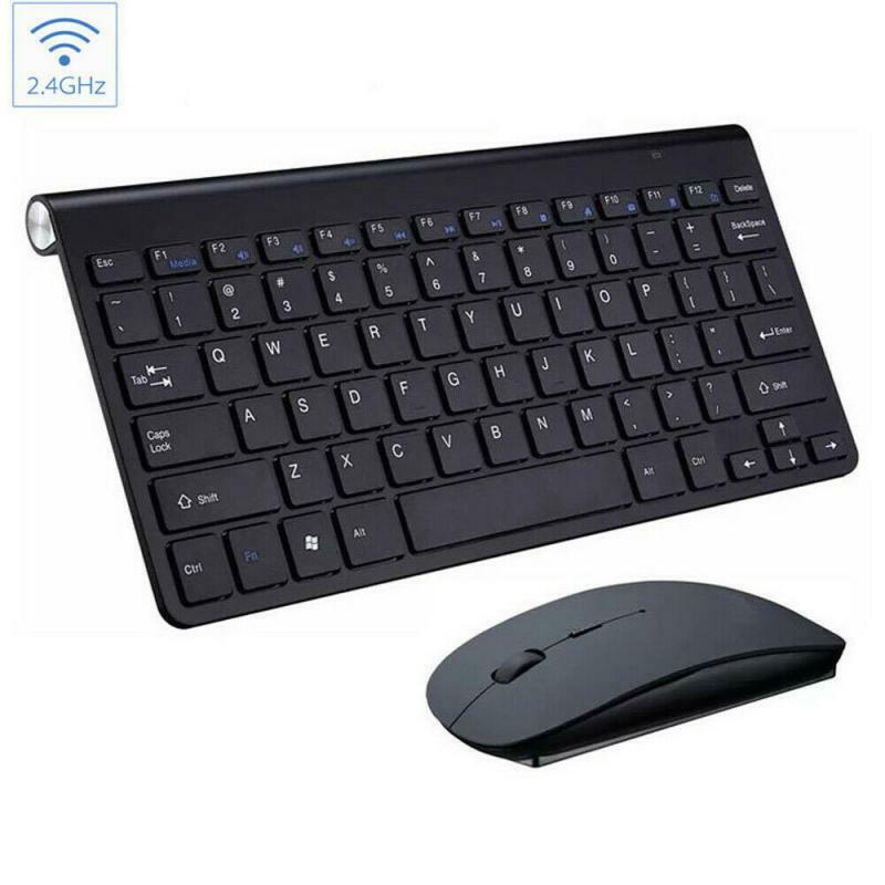 Miniteclado y ratón inalámbrico para jugadores, 2,4G, para Notebook, portátil, PC, TV, suministros de oficina
