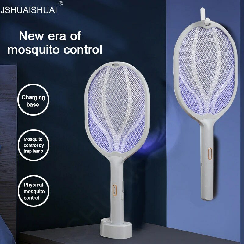 Nuovo 2 IN 1 intelligente famiglia zanzara Killer lampada scossa elettrica zanzara Swatter USB ricaricabile Bug Zapper trappola per zanzare