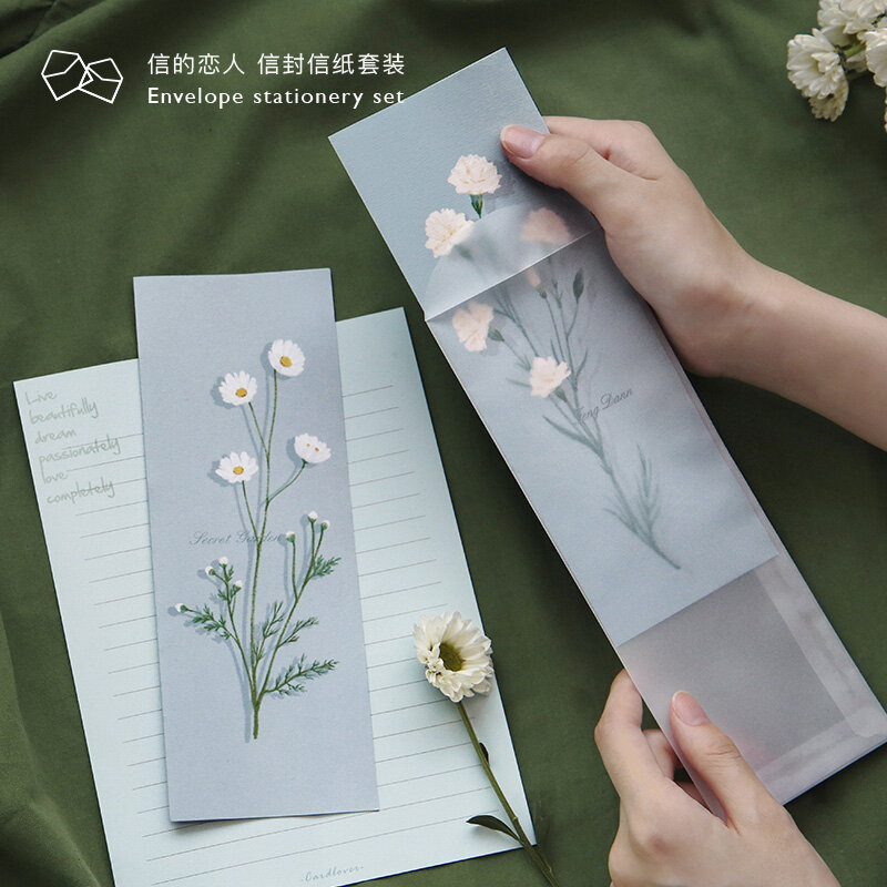 Koperty papier do pisania seria kwiatowa uczeń dziecko rzemiosło Greating Card prezent papiernicze szkolne materiały biurowe prezent urodzinowy