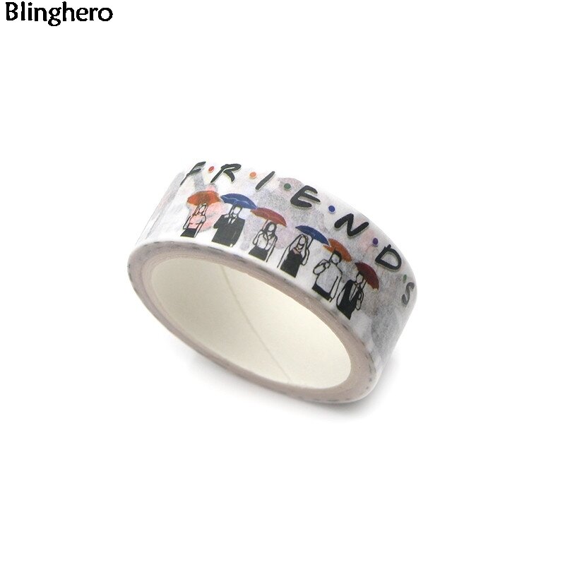Blinghero Vrienden 15 Mm X 5 M Decoratieve Washi Tape Grappige Plakband Diy Masking Tape Afdrukken Tapes Scrapbooking Sticker BH0003