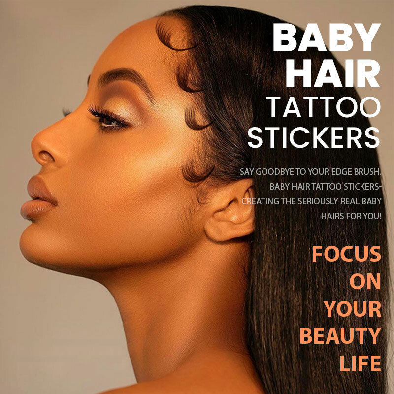 New Baby Hair Tattoo Stickers Sexy Temporary Tattoos For Women HairArt Realistic Sticker Waterproof Tatto Fake Hairstyle Tattoos