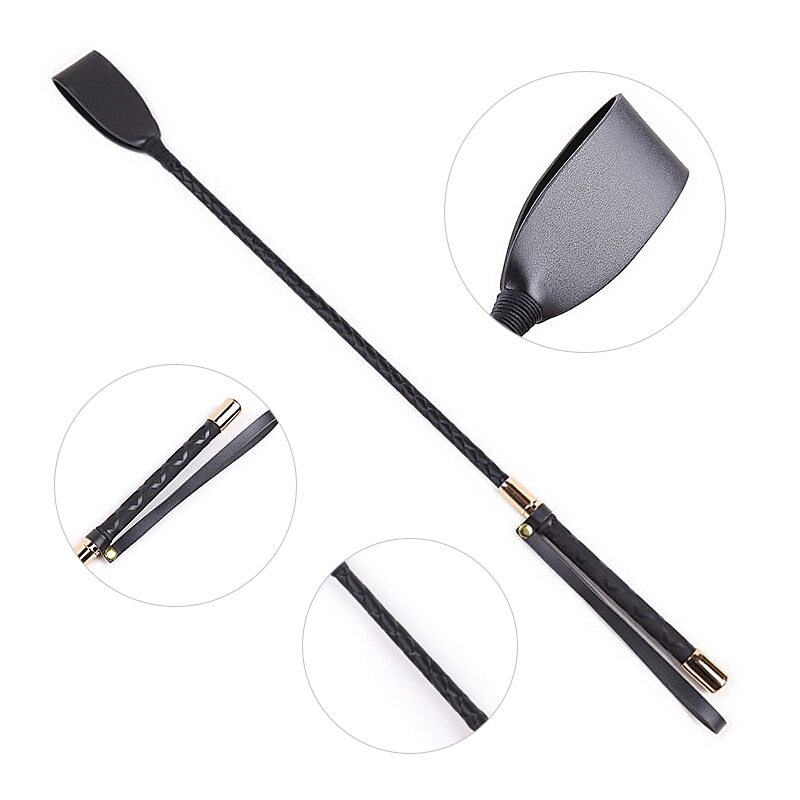 Boutique Slim Leather Riding Crop Horse Whip  Durable Stage Performance Props Lightweight Racing