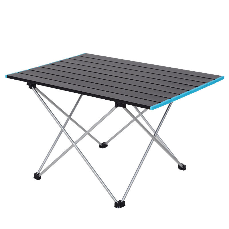 Meja Berkemah Portabel Dapat Dilipat Luar Ruangan untuk Mendaki Ultraringan Aluminium Mendaki Memancing Piknik Meja Lipat