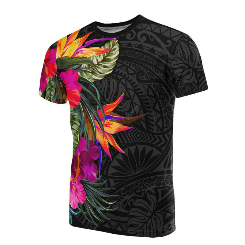 T-shirt a maniche corte stampate in 3D da uomo e da donna stampa polinesiana abbigliamento moda colore top vendita calda