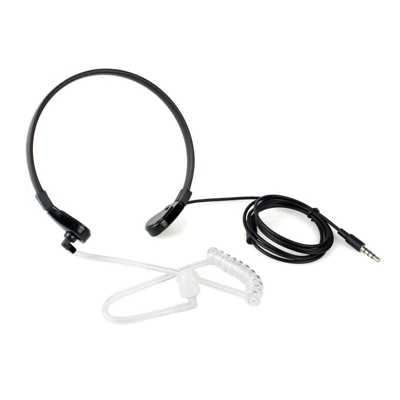 Novo fone de ouvido de garganta com microfone e tubo de ar discreto de 3.5mm para celulares iphone, sansung, htc, lg