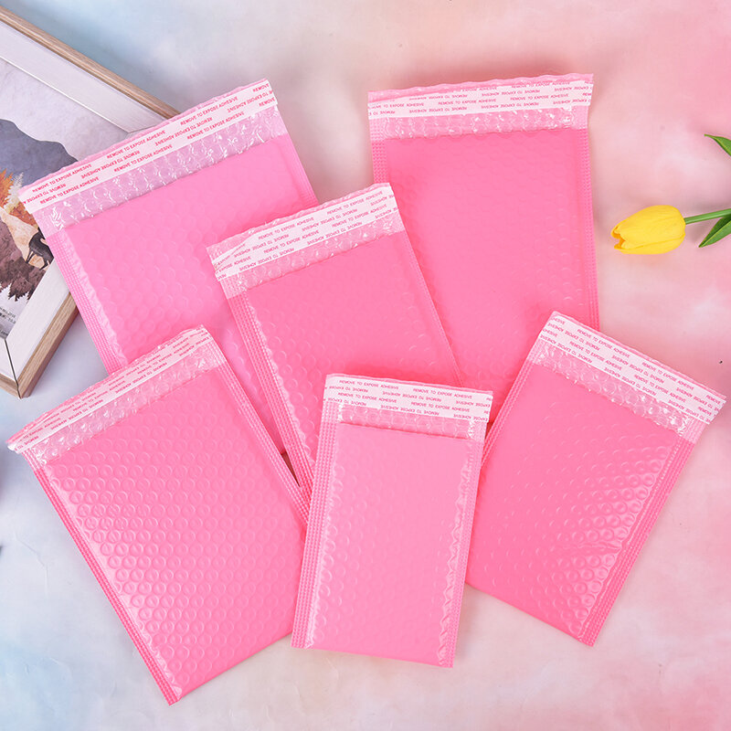 10 pz/lotto rosa bolla di carta imbottito Mailer buste sacchetto regalo bolla busta busta imballaggio sacchetti di spedizione Mailer borse