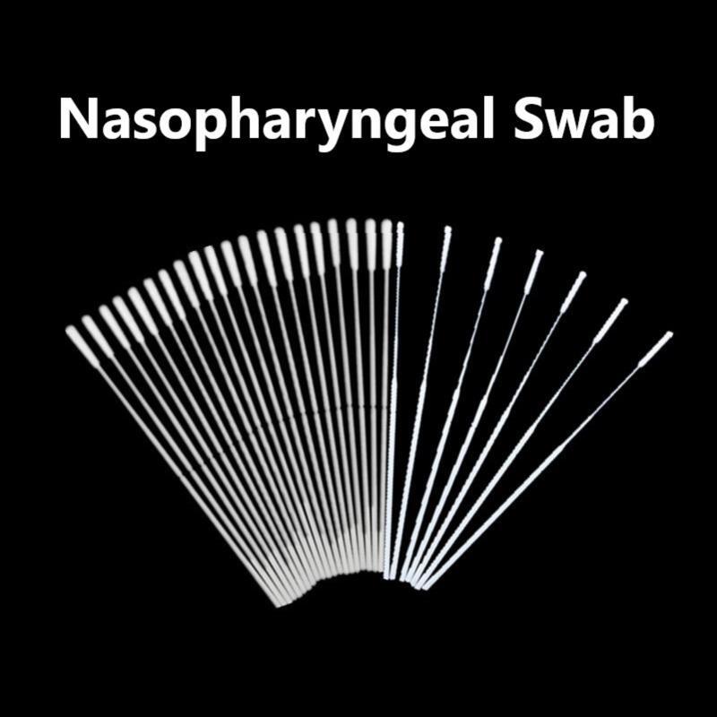 100ชิ้น/ล็อตสีขาวจมูก Swab แต่ละ Self Test Sterile Nasopharyngeal Swab Sterile Swabs 3รูปแบบ