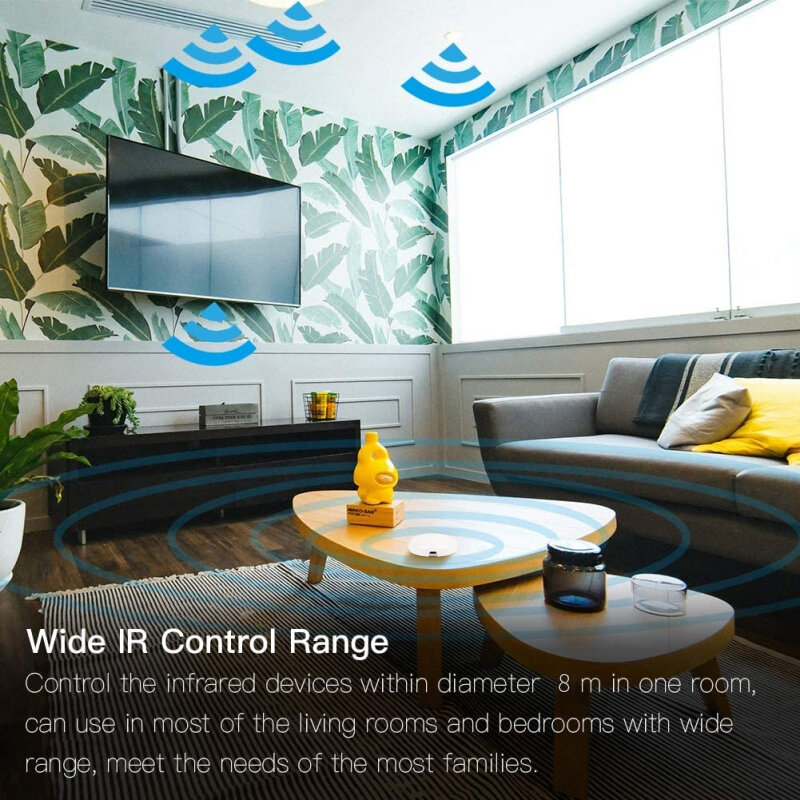 WiFi inteligente-controlador remoto IR Tuya/vida inteligente APP Control remoto Universal para aire acondicionado TV trabaja con Alexa de Google