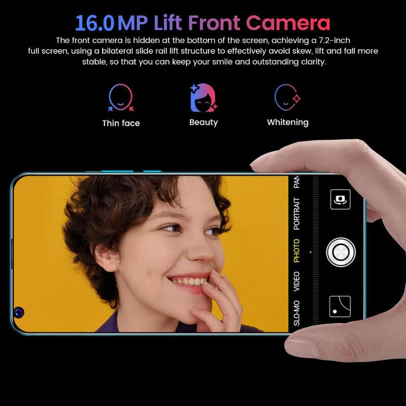 7.2 Inch X60 Network Snapdragon 865 16+32MP 8GB RAM 128GB ROM Deca Core 4 Camera 2020 Newest Smart Phone Global Version In Stock