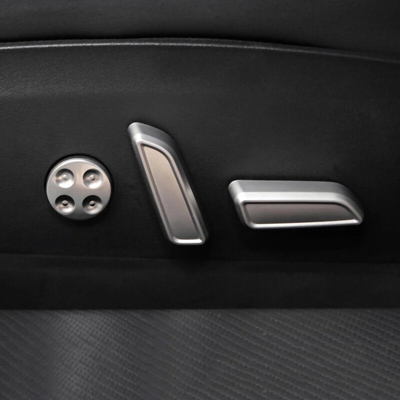 テスラモデル3用の車のシート調整ボタンカバー,回転式スイッチ保護カバー,装飾デザイン