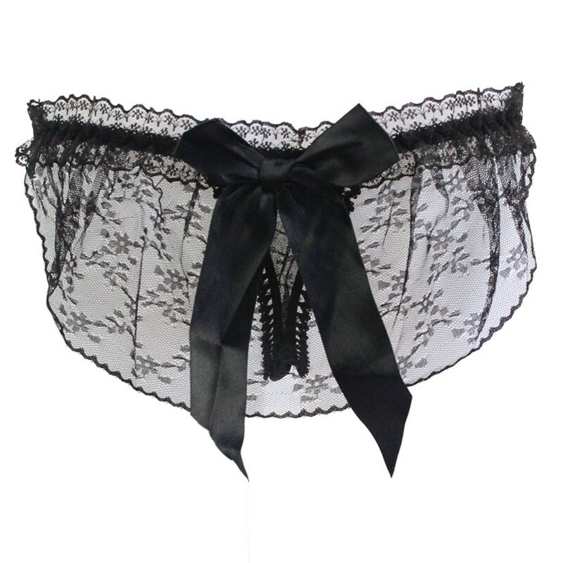 Fashion Bowknot Women's Underwear Transparent Lace Sexy Panties Porno Sensual Lingerie Woman Erotic Costumes Sexy Lingerie Thong