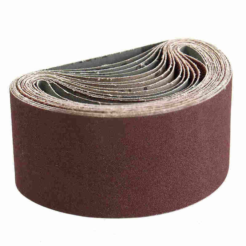 10Pcs 75x457mm Sanding Belts P40 - P1000 Abrasive Sanding Screen Band for Wood Soft Metal Grinding Polishing Abrasive Belt