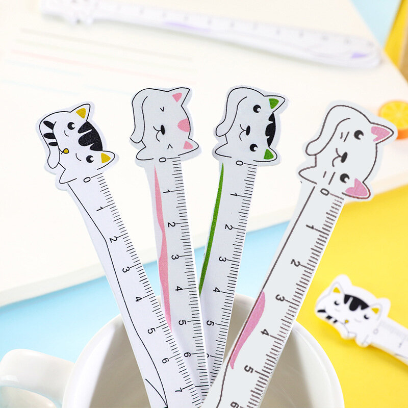 Cat Ruler Cute Rulers Novelty Stationery Kawaii Student Design Ruler Set of Drafting Rules Student Stationery School Supplies