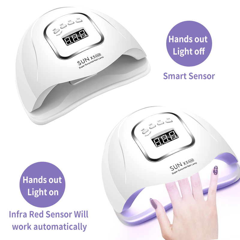 Lampada per asciuga unghie UV 90W con sensore automatico 45 luce LED UV per tutti i gel 4 Timer Manicure professionale Pedicure Epuipment