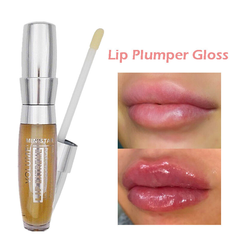 Lip Pluper Transparan Pelembap Mengurangi Garis Halus Perawatan Minyak Bibir 3D Bibir Seksi Plumping Esensi Kosmetik Makeup