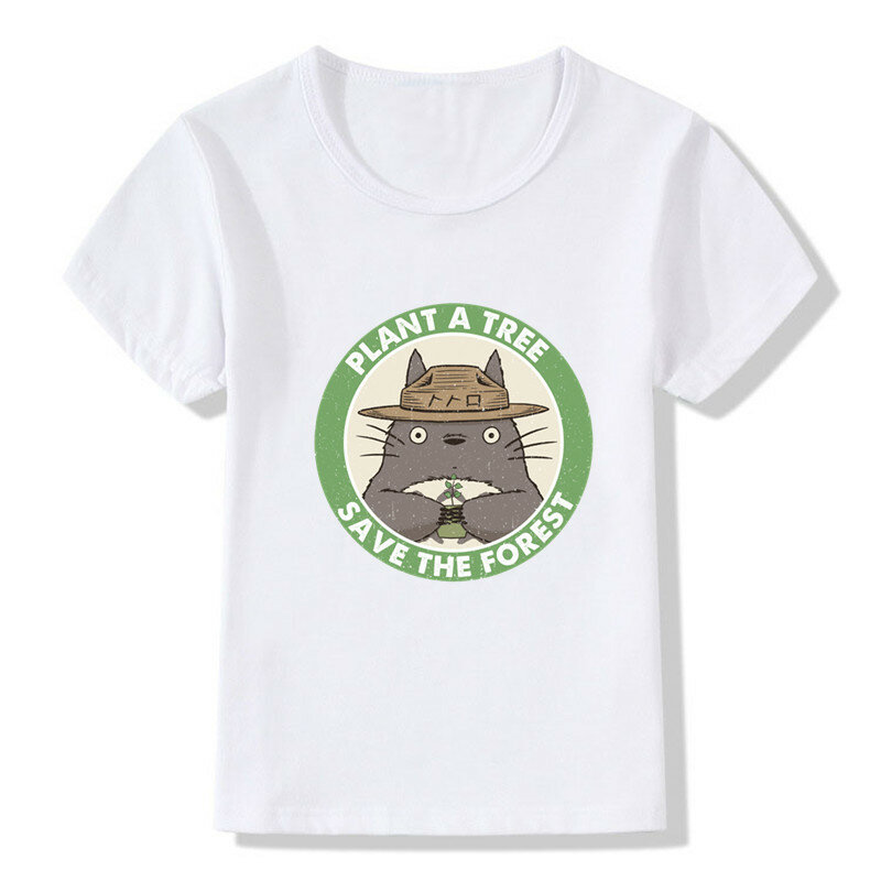 Verão Crianças T shirt Miyazaki Hayao Anime Meu Vizinho Totoro Cartoon Imprimir T-shirts Bebê Meninas Meninos Roupas Crianças Tops,HKP2143