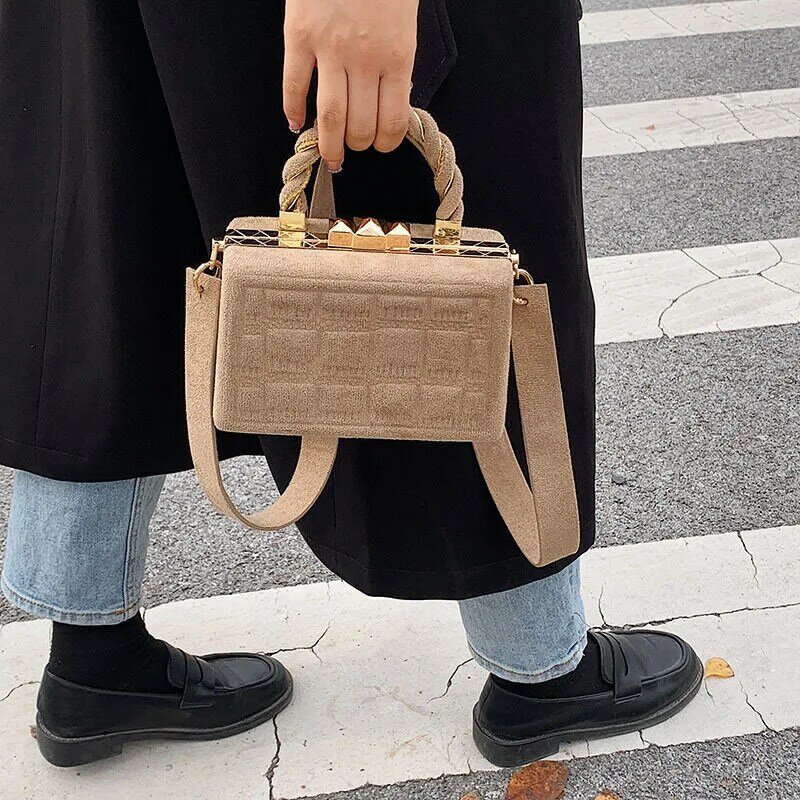 Vintage Tofu Women Bags Matte Leather Messenger Bag Handbags Women Famous Brands Shoulder Bag New Arrive Ladies Crossbody Flap