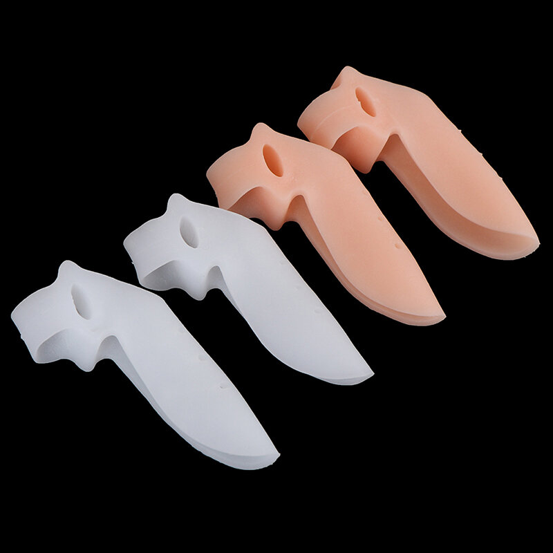 2 sztuk żel silikonowy stóp palce dwa otwory Separator palców stopy kciuk Valgus Protector regulator Bunion palucha koślawego straż pielęgnacja stóp