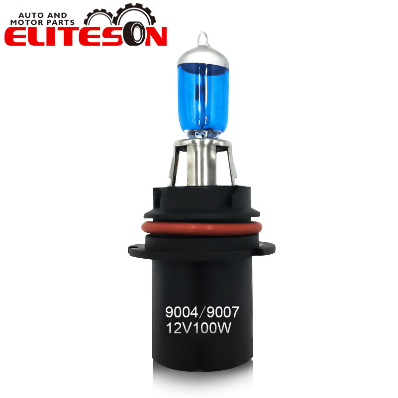 Eliteson-luces halógenas para faros antiniebla de coche, 12V, 100W, 90W, haz Alto y Bajo, bulbos principales, 9004, 9007, luces superblancas para camiones