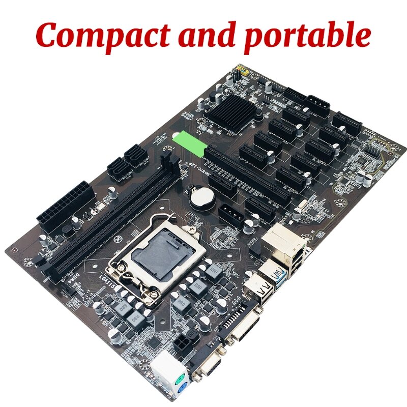Mesin Penambang B250 BTC Baru Motherboard 12 PCI-E16X Kartu Grafik SODIMM LGA 1151 DDR4 SATA3.0 Mendukung VGA DVI untuk Penambang