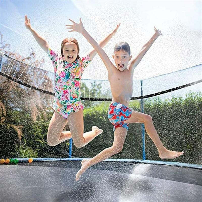 Outdoor Summer Trampoline Waterpark Sprinkler Best Toys For Kids Outside Trampoline Water Sprinkler Spray for Kids Fun Backyard