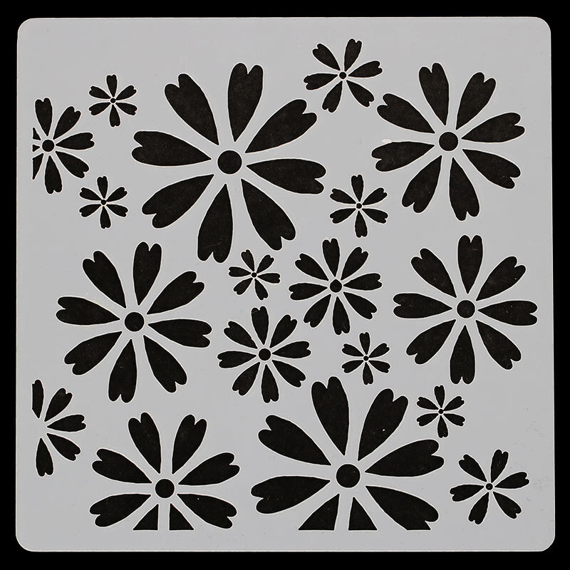 13*13 flower  pvc Layering Stencils for DIY Scrapbooking/photo album Decorative Embossing DIY Paper Cards Crafts