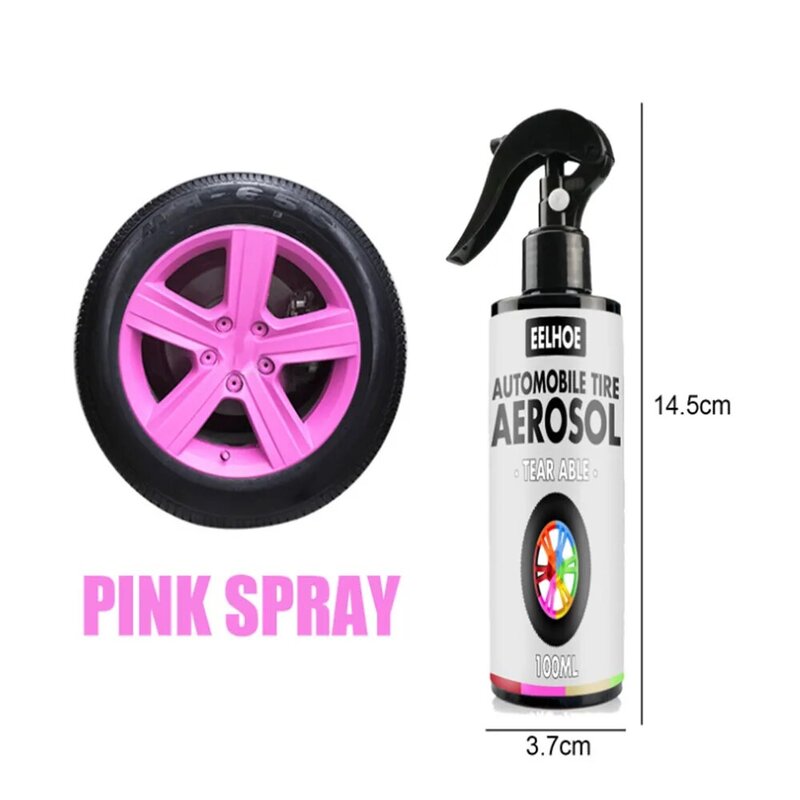 Película de pulverización para rueda de coche, neumático de coche, cambio de color, cubo de rueda, pintura, abrigo de coche, autopintura, Tearable, 100ml
