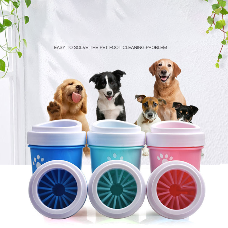 New Pet Paw Cleaner Cup Soft Silicone for Dogs Foot Wash Tool Pet Feet Washer Portable Cat Dirty Paw Cleaning Wash Brush Cup